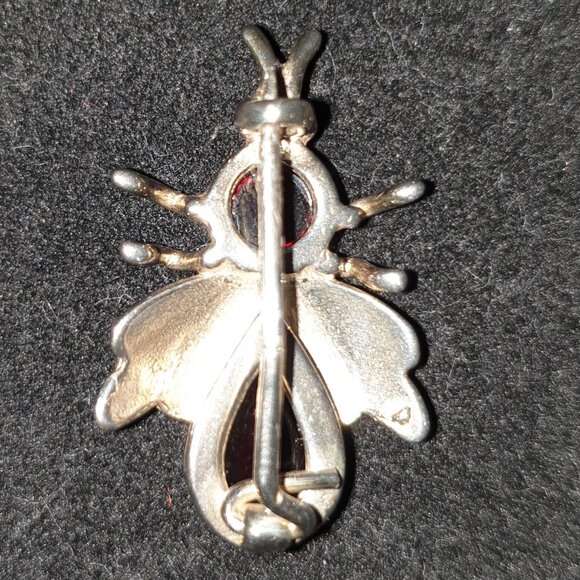 1’’ Genuine Baltic Amber 925 Sterling Silver Bumblebee Brooch - Picture 7 of 9